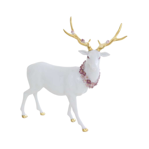 Stag with flower decoration