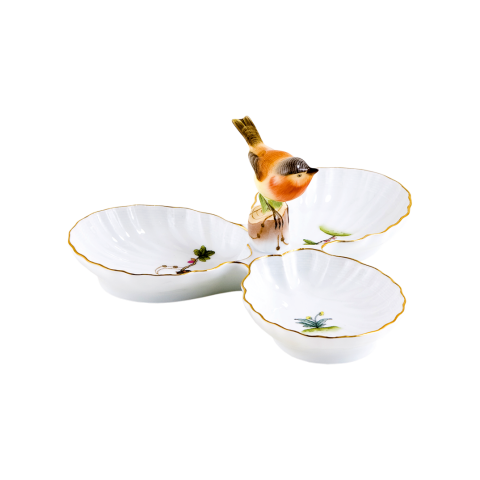 Triple fancy dish, with bird