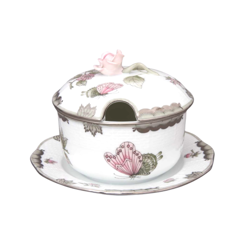Jam pot, rose knob