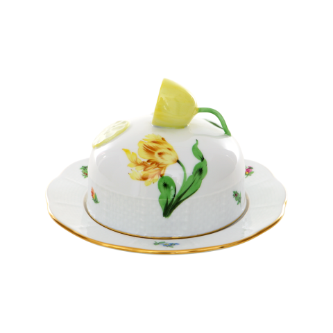 Butter dish, lemon knob