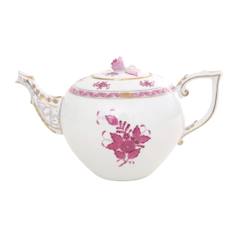 Teapot, rose knob