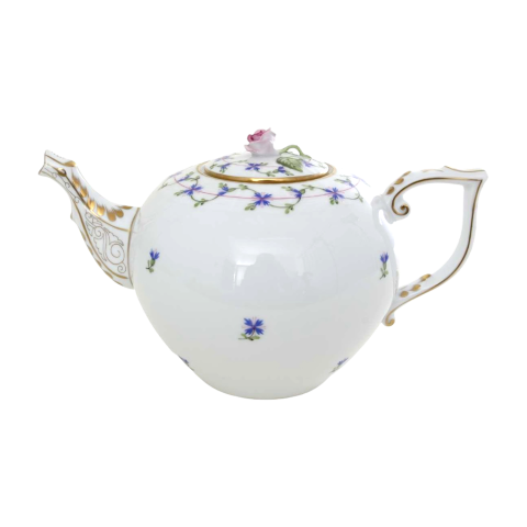 Teapot, rose knob