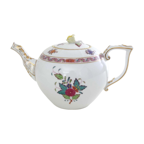 Teapot, rose knob