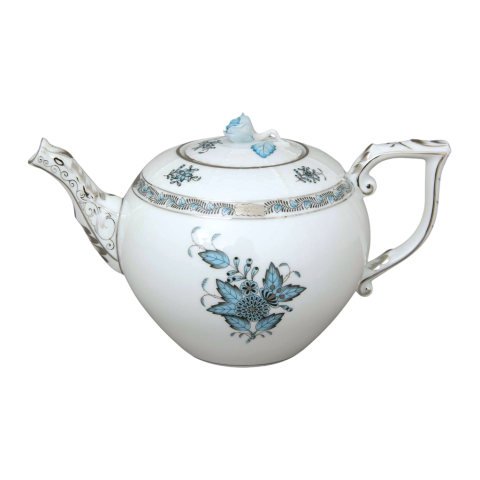 Teapot, rose knob
