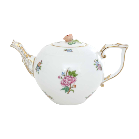 Teapot, rose knob