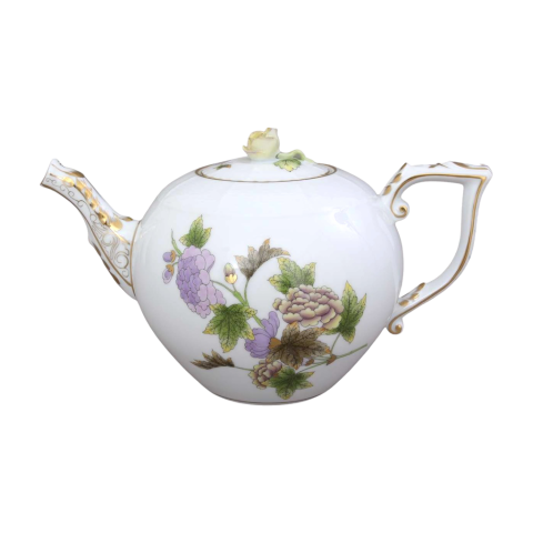 Teapot, rose knob