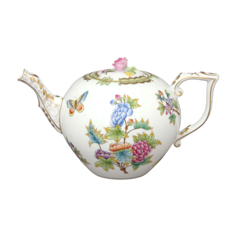 Teapot, rose knob