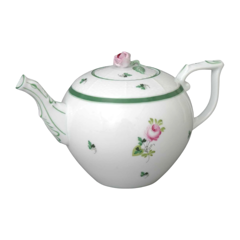 Teapot, rose knob