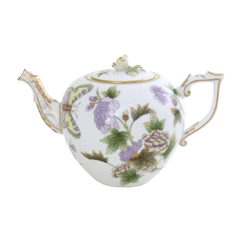 Teapot, rose knob