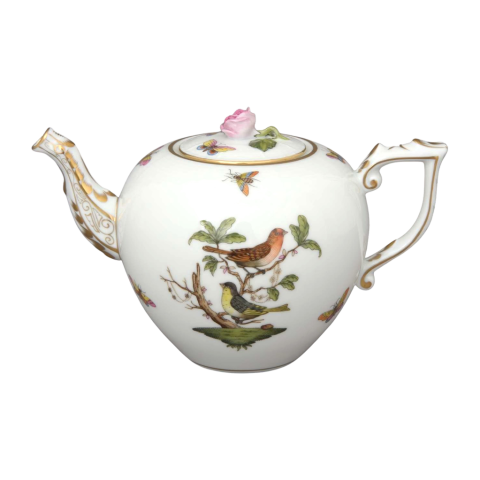 Teapot, rose knob