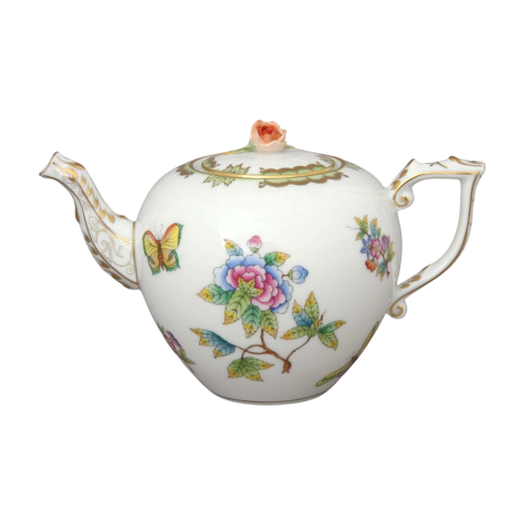 Teapot, rose knob