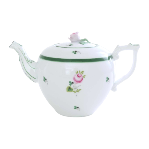 Teapot, rose knob