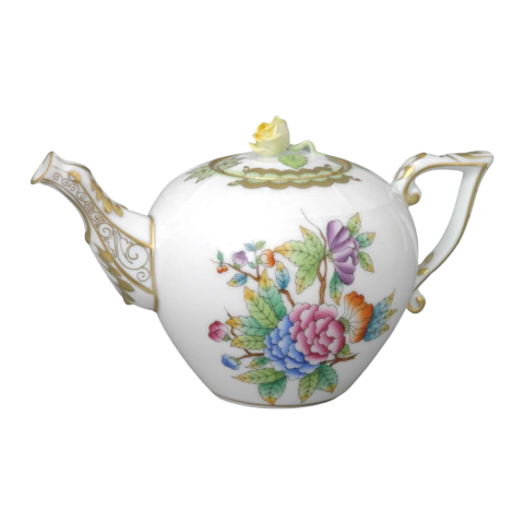 Teapot, rose knob