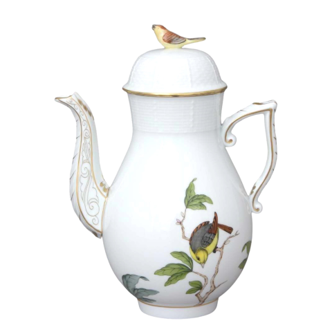 Coffeepot, bird knob