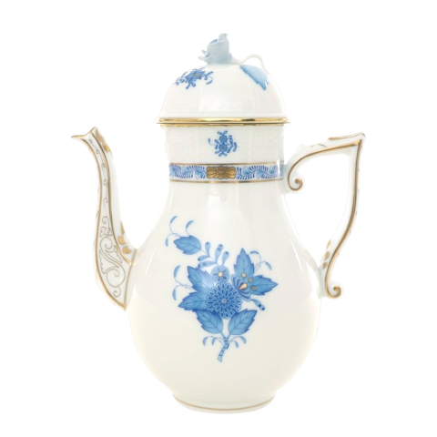 Coffeepot, rose knob