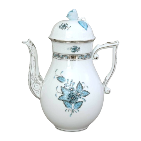 Coffeepot, rose knob