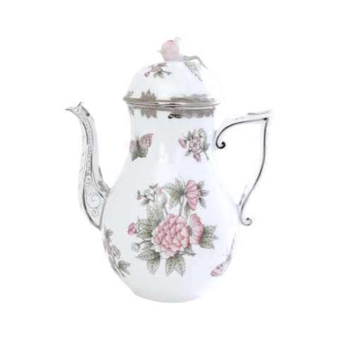 Coffeepot, rose knob