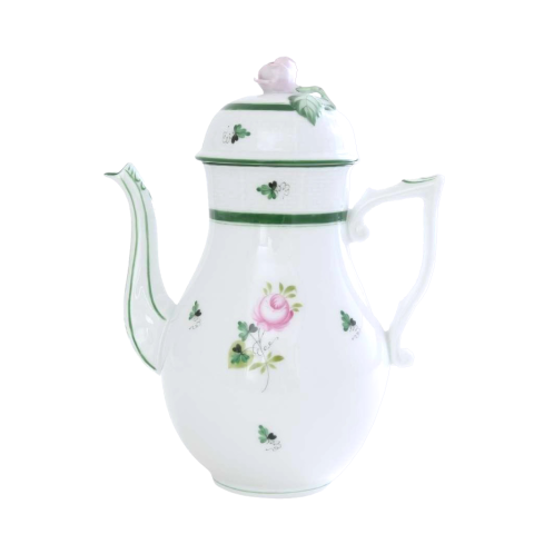 Coffeepot, rose knob