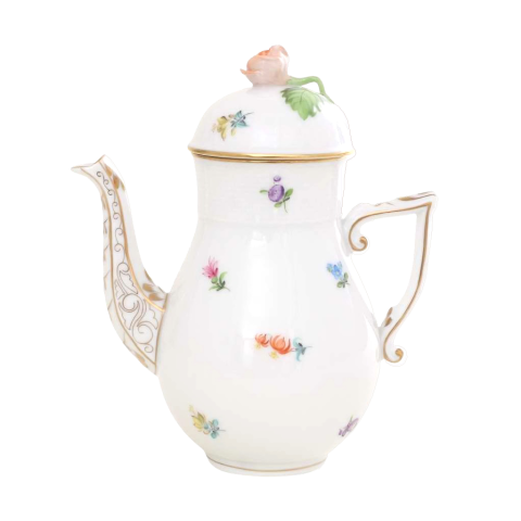 Coffeepot, rose knob