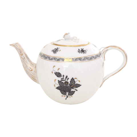 Teapot, rose knob