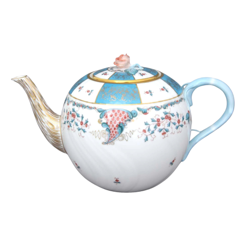 Teapot, rose knob