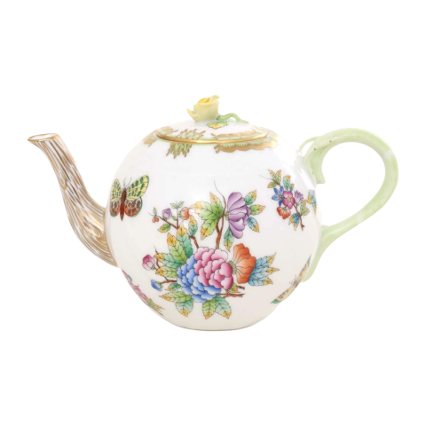 Teapot, rose knob