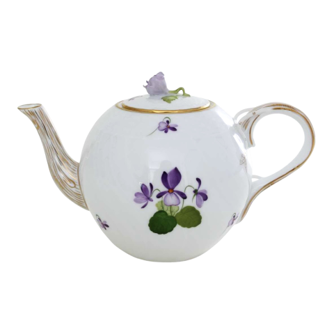 Teapot, rose knob