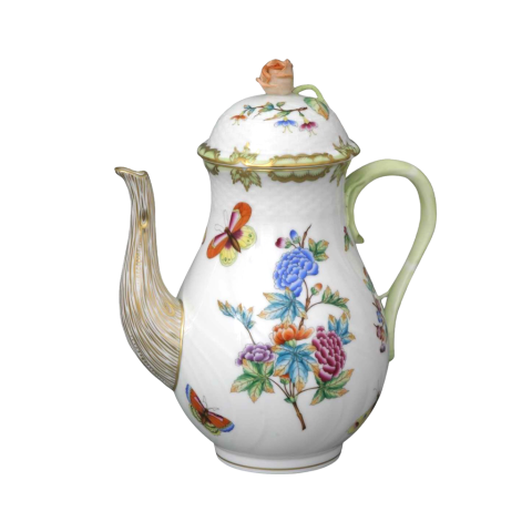 Coffee pot, rose knob