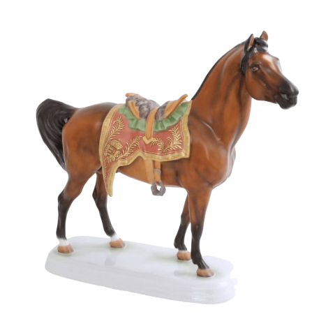 Saddled horse