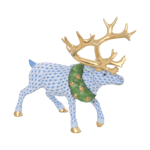 Reindeer with wreath
