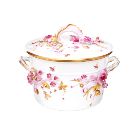 Biscuit box with flower and fruit