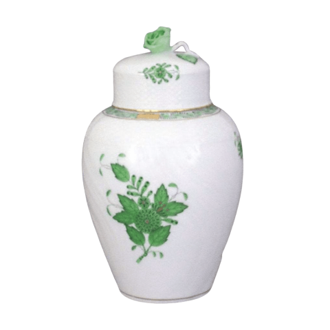 Tea caddy, rose knob