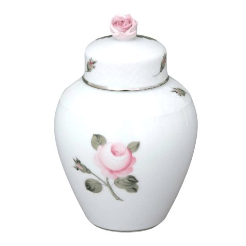Tea caddy, rose knob