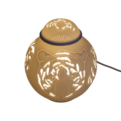 Lamp, with pierced tiger motif