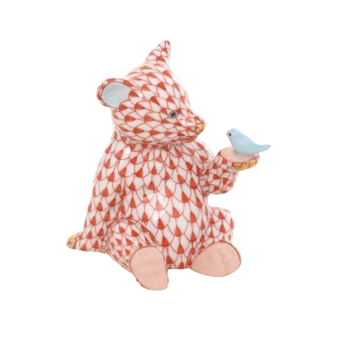 Bear with bird